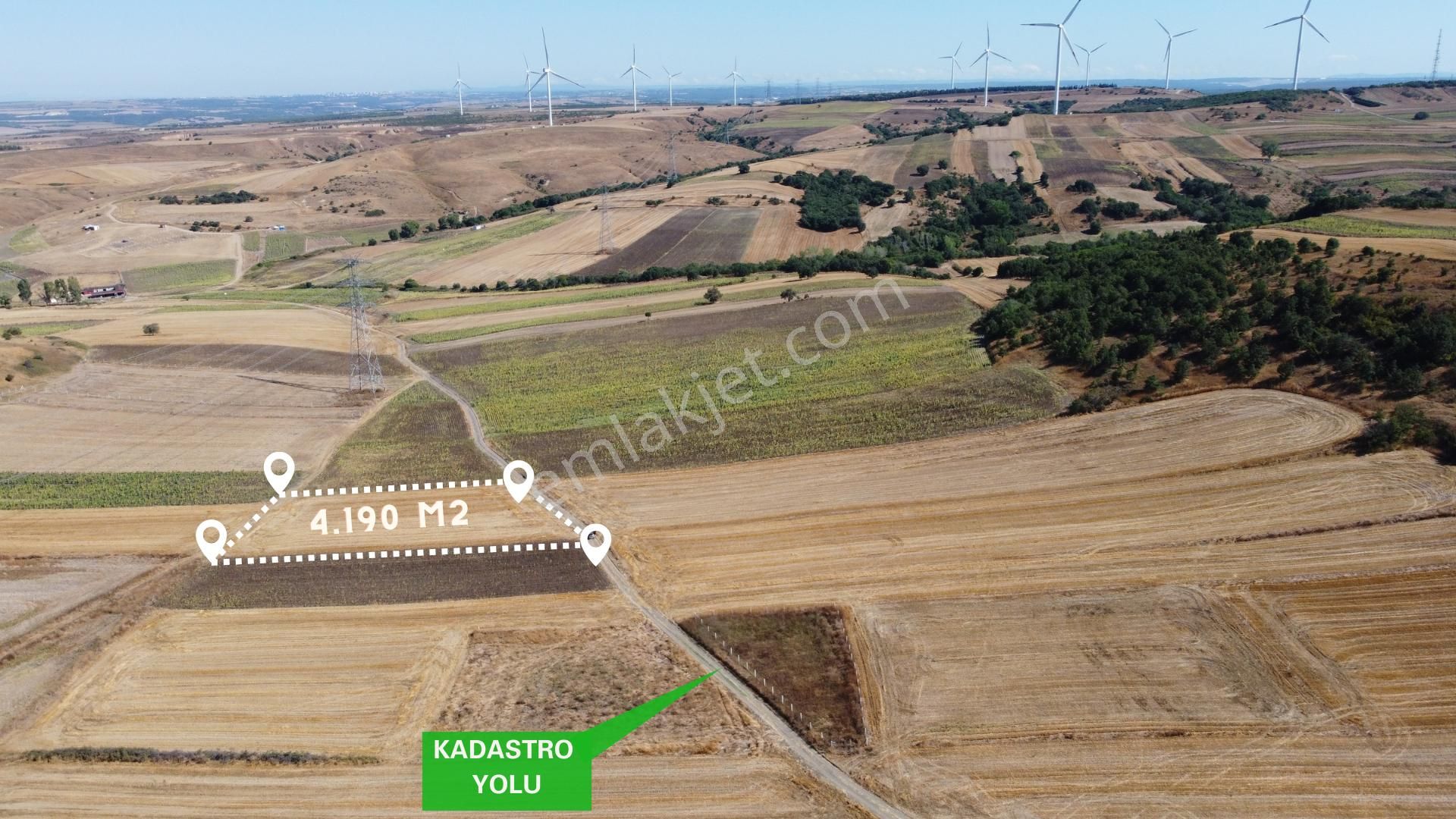 Silivri Değirmenköy Kadastral Yola Cephe 4.190 M2 Satılık Tarla - Görsel 4