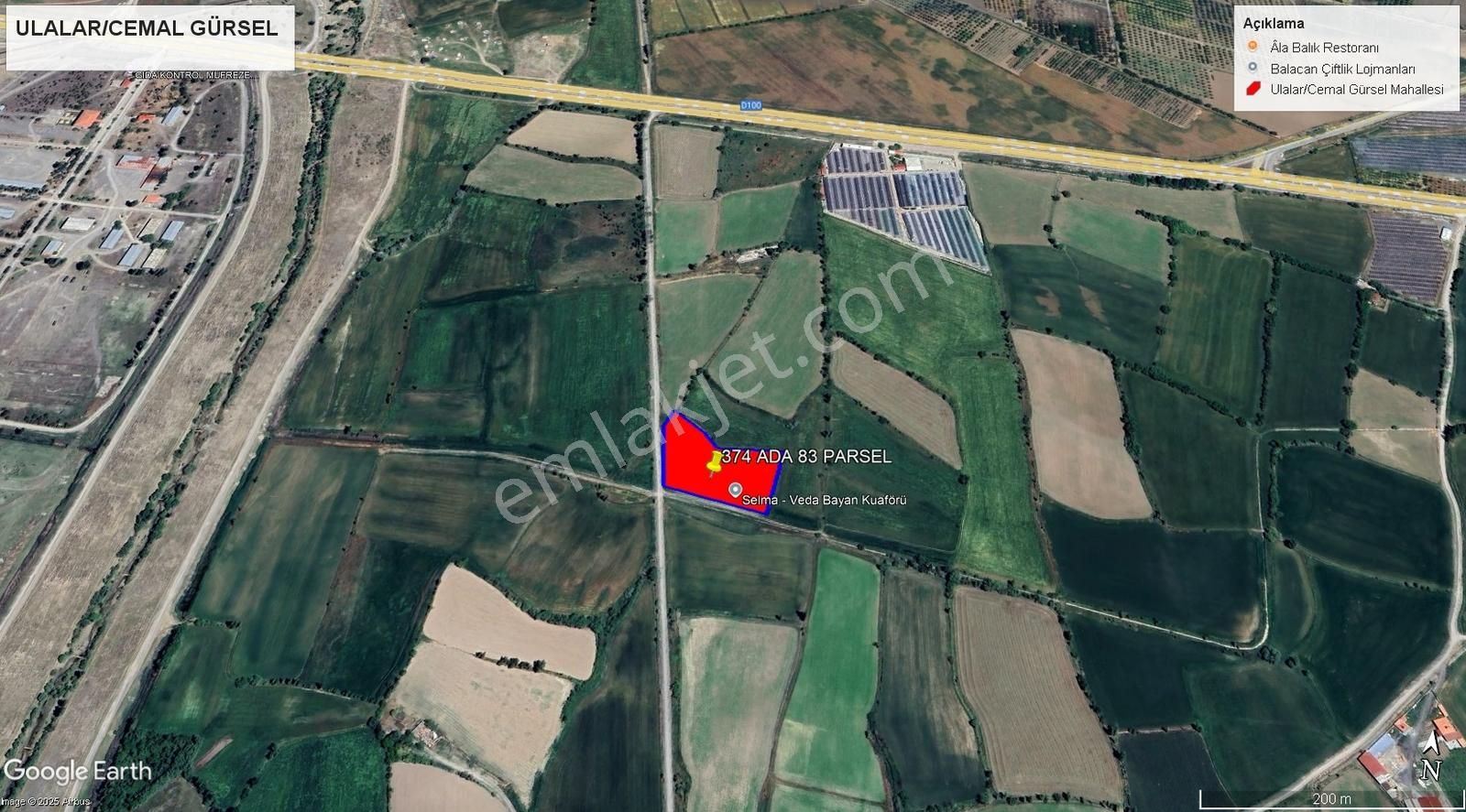 Remax Dem'den Ulalar'da Satılık 7418 M2 Sulu Tarla - Görsel 5