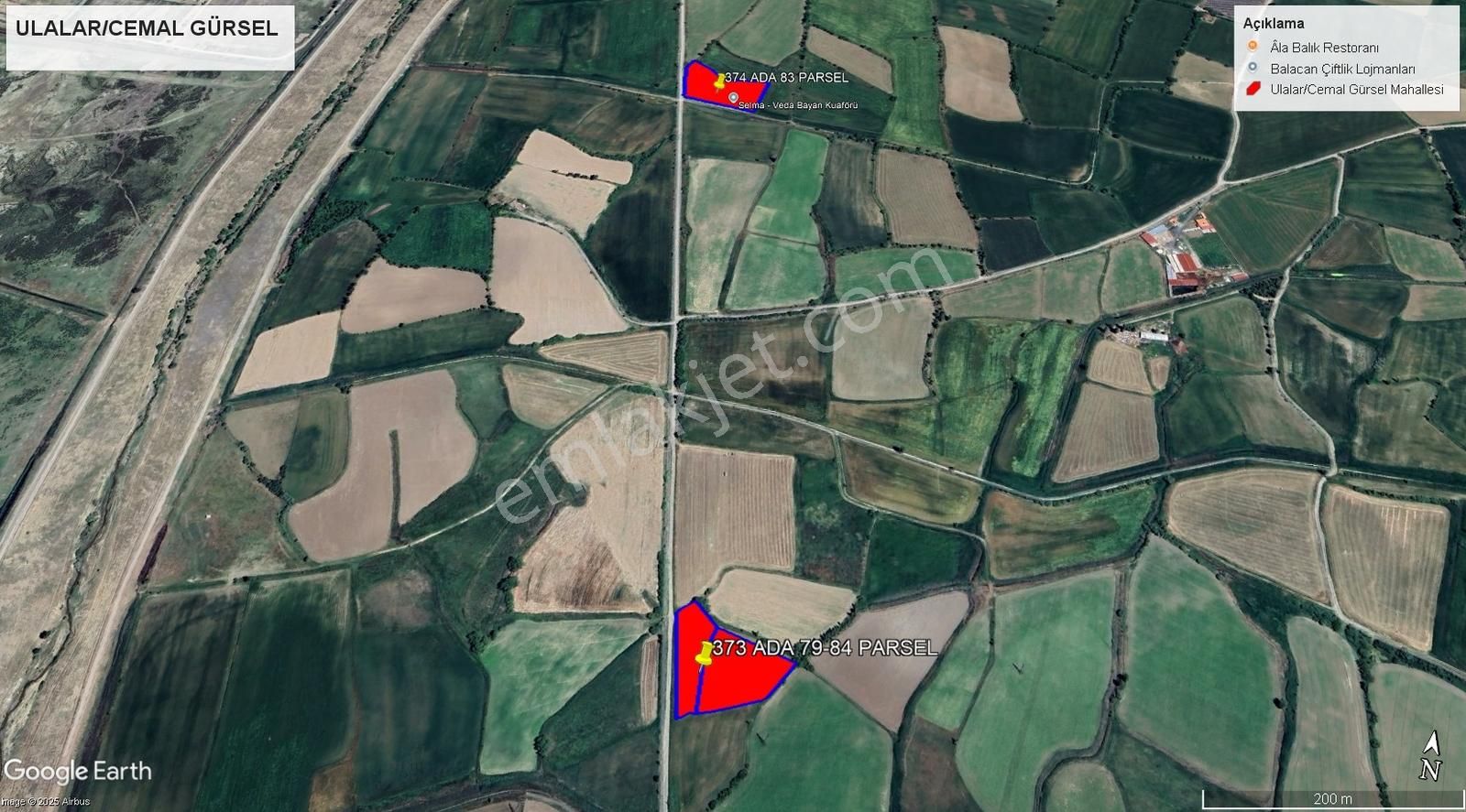 Remax Dem'den Ulalar'da Satılık 7418 M2 Sulu Tarla - Görsel 3