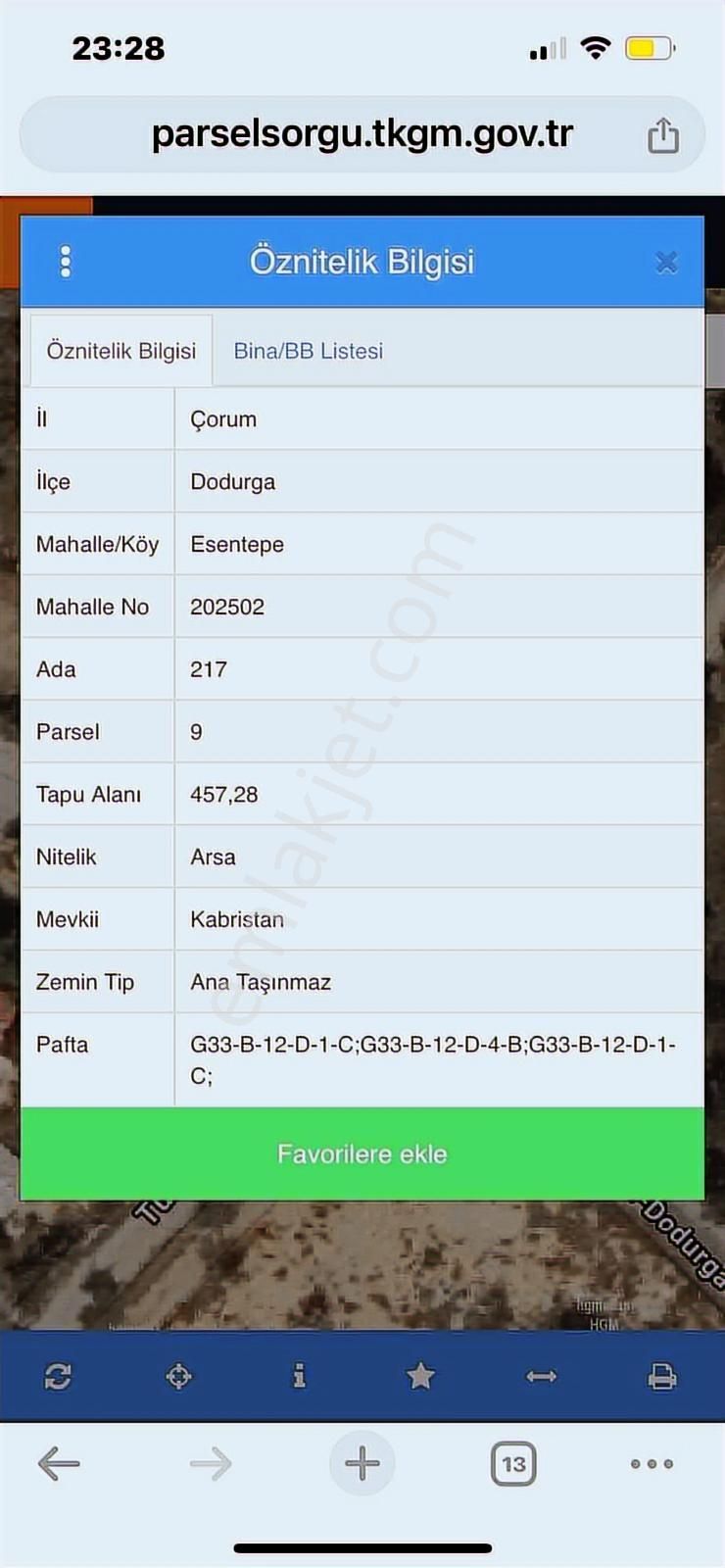 457 Mt. Konut İmarlı Köşe Parsel.tek Tapu.ilçe Merkezinde. - Görsel 14