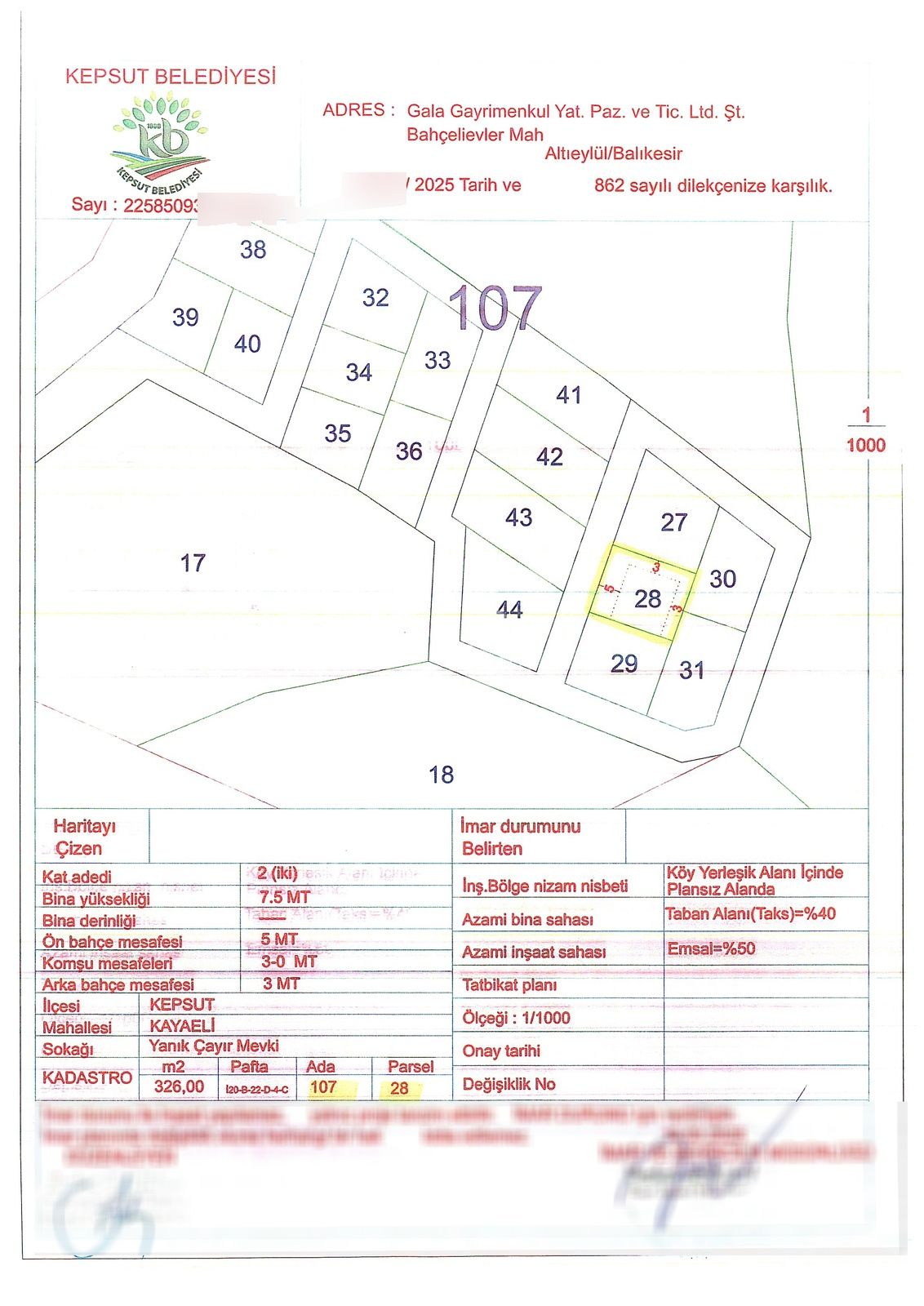 Yatırım Başkenti Balıkesir Kepsut'ta Köyiçi 328m² İmarlı Arsa - Görsel 15