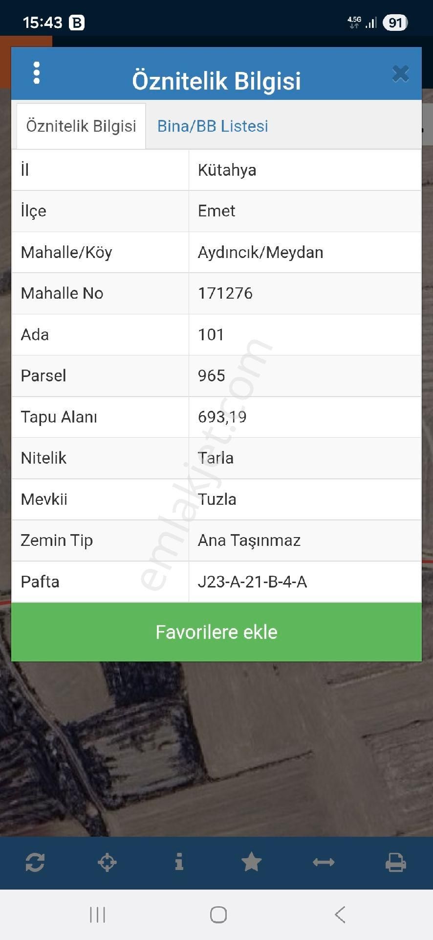Kütahyada Sahibinden Acil Satılık Tarla