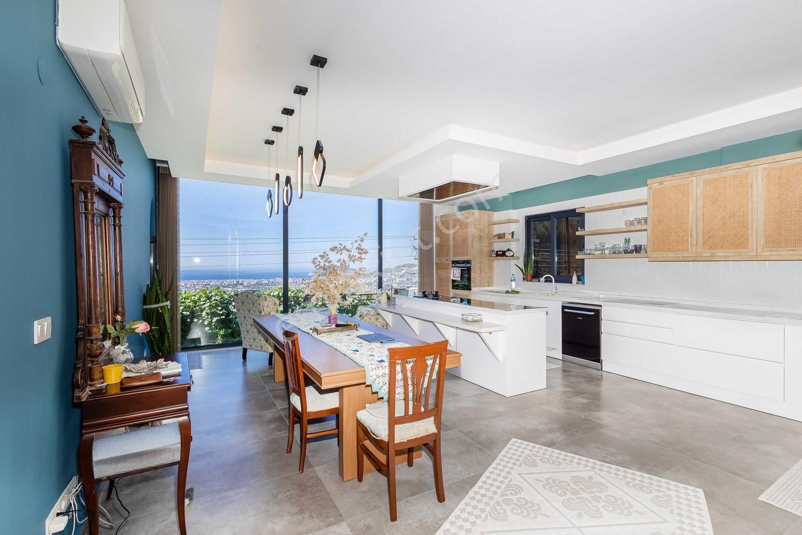 Alanya Oba 3+2 Full Lüks Eşyalı 865m2 Müstakil Deniiz Manzaralıı - Görsel 6