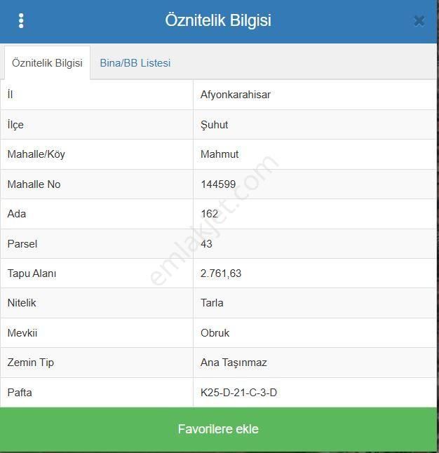İlbey // Şuhut "mahmut" Köyü Obruk Mevkiinde 2.762 M² Satılık Tarla - Görsel 2