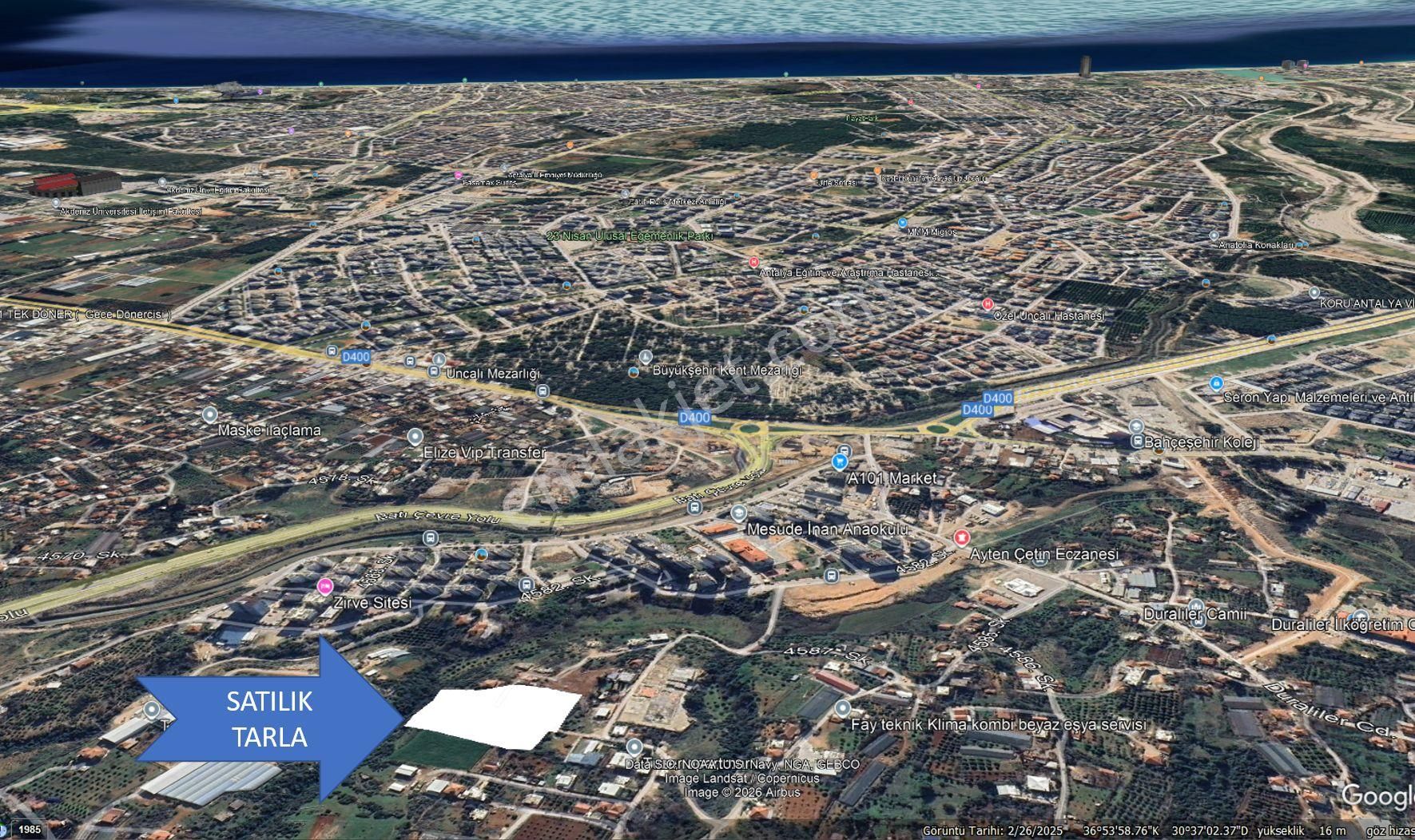 Antalya Kepez Duraliler'de İmar Sınırında Satılık Tarla - Görsel 15