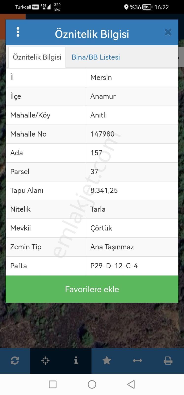 Sahibinden Satılık Anamur Anıtlı Çörtük Mevkii - Görsel 2