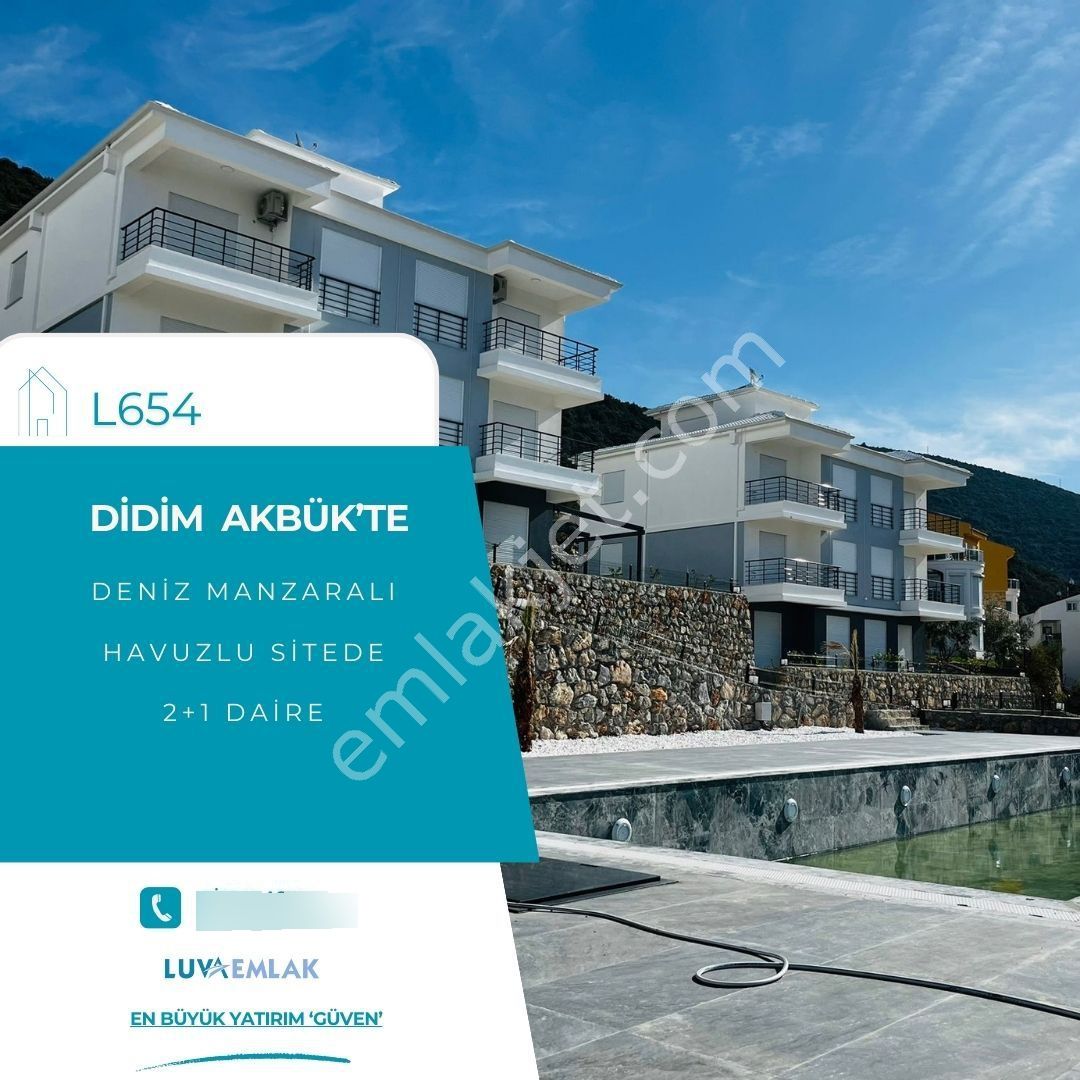 Didim Akbük'te Deniz Manzaralı Havuzlu Sitede 2+1 Daire