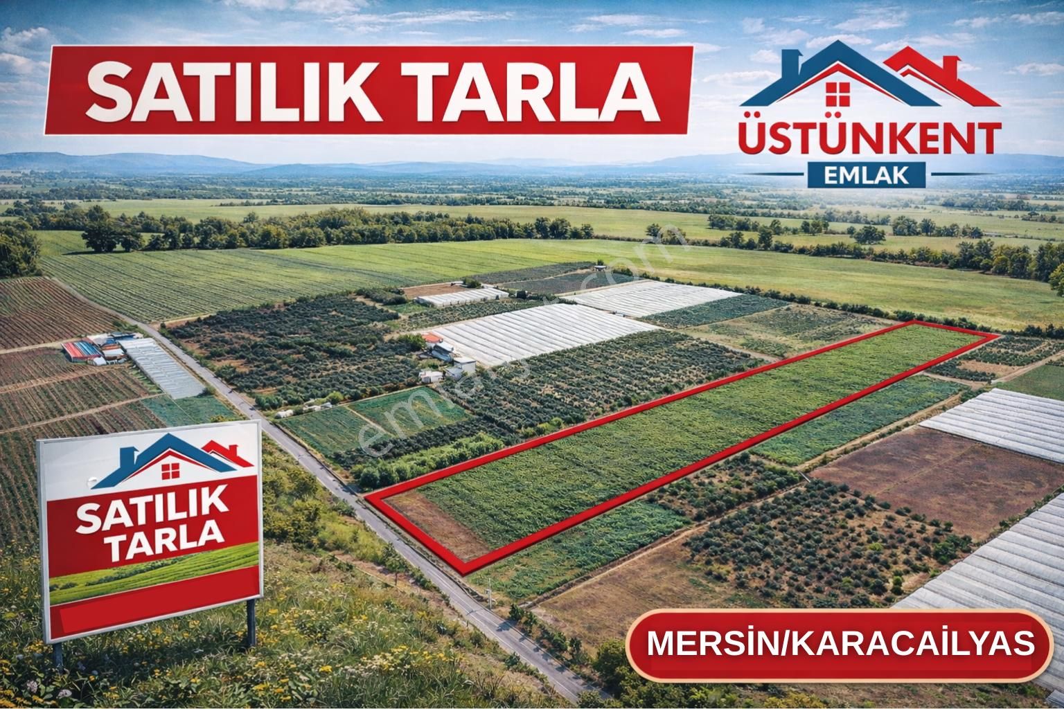 Üstünkent Emlak'tan Karacailyas'da 17 Dönüm Satılık Tarla