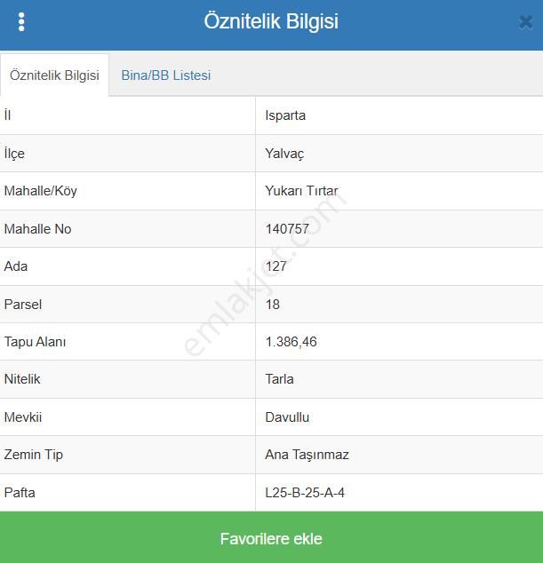 Isparta Yalvaç Yukarıtırtar Köyünde 1.386 M² Tarla Satılıktır - Görsel 7