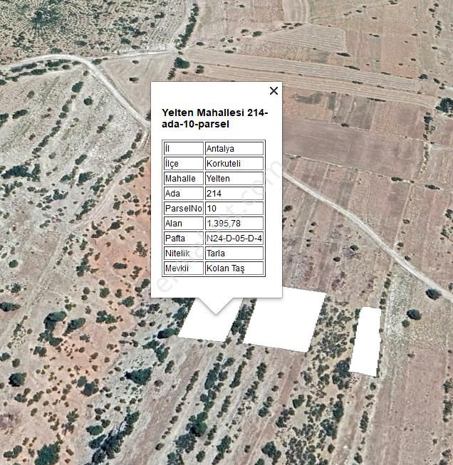 Korkuteli Yeltende 200 Binden Başlayan Uygun Fiyatlı Manzaralı Tarla Tapulu Araziler - Görsel 2