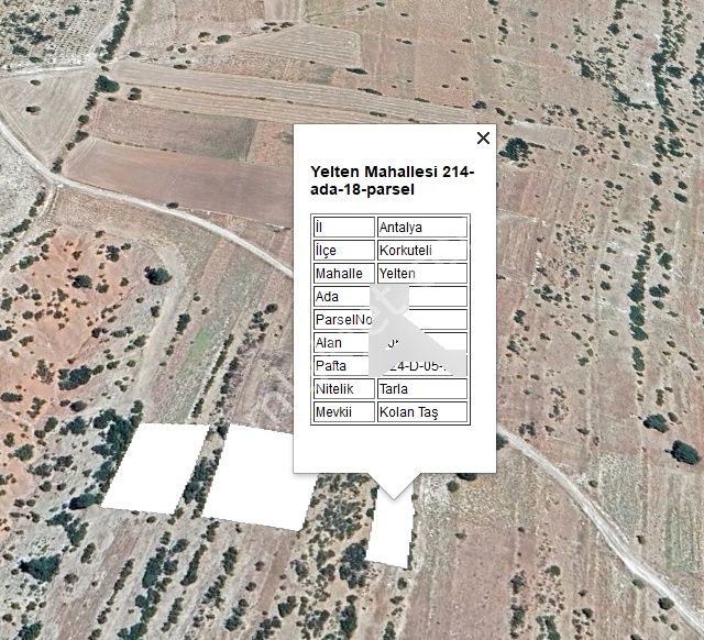 Korkuteli Yeltende 200 Binden Başlayan Uygun Fiyatlı Manzaralı Tarla Tapulu Araziler - Görsel 3