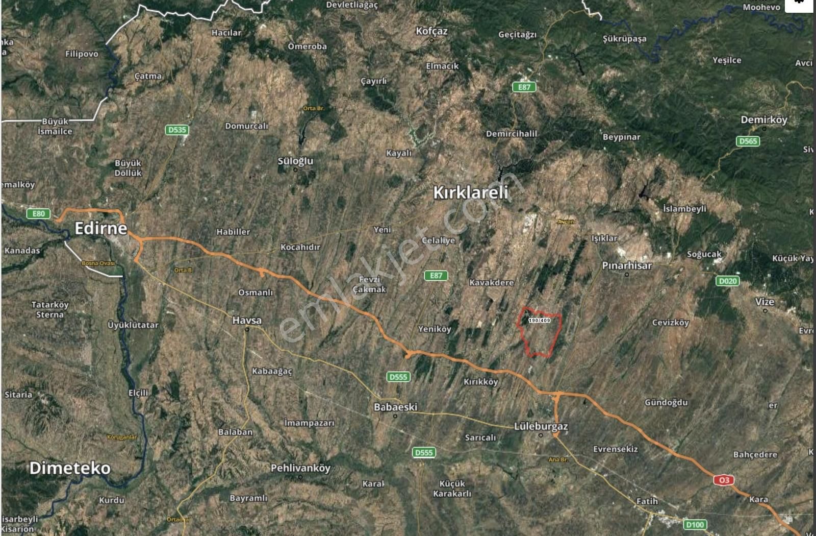Lüleburgaz Celaliye Köyünde 2.346 M2 Satılık Tarla - Görsel 4