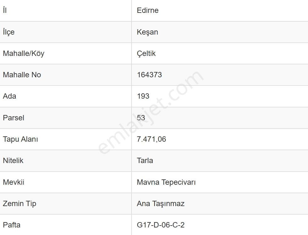 Keşan Çeltik Köyünde 7.471 M2 Kadastrol Yola Cephe Tarla - Görsel 2