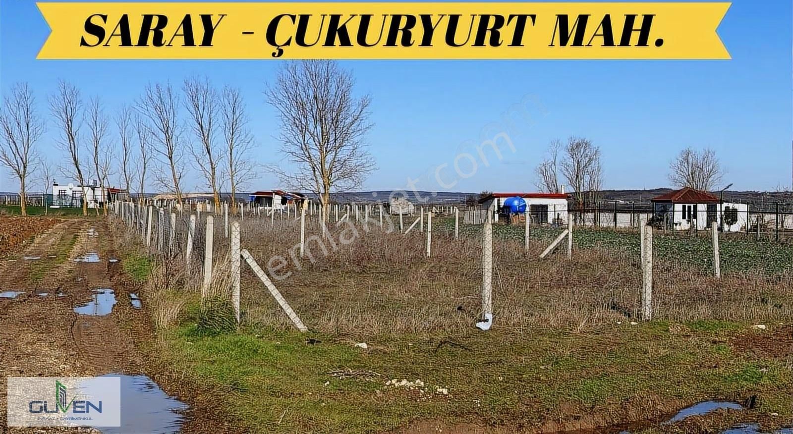 Güven'den Saray - Çukuryut'da 300m² Yola Cephe Fırsat Arazi.....