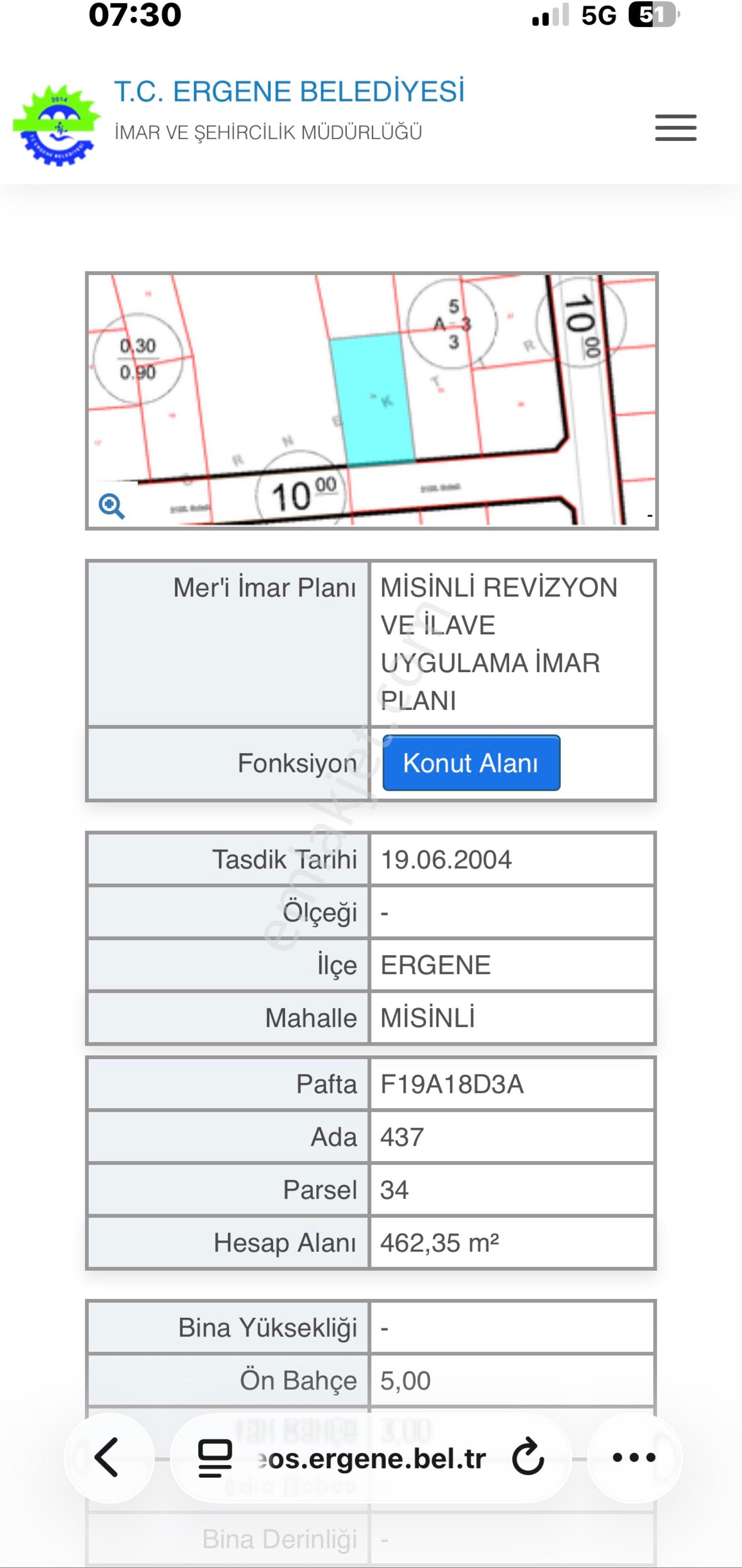 Sahibinden Ergene-misinlide 462 M2 Satılık Arsa - Görsel 3