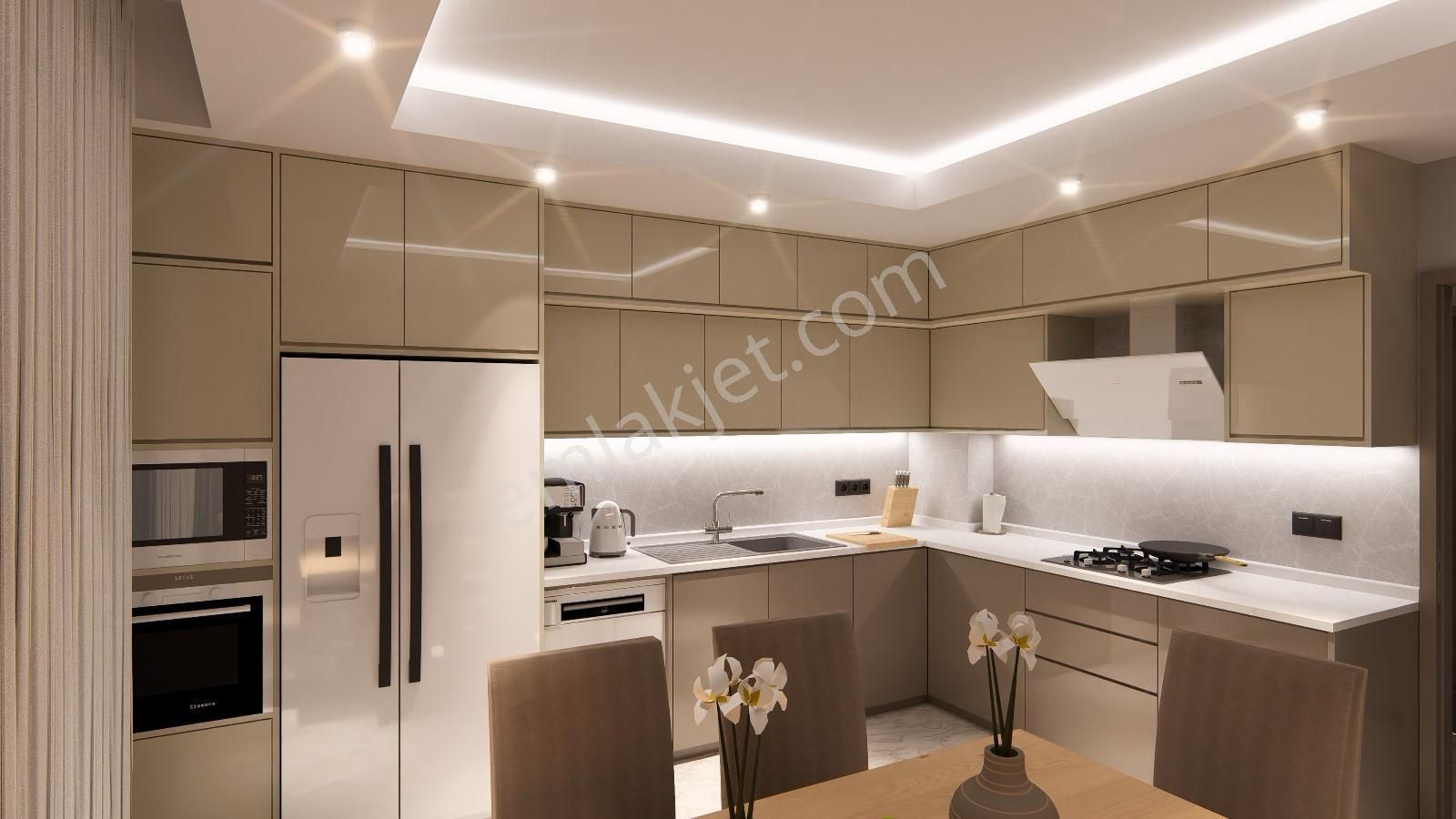 Denizli Şemikler De Giyotin Cam Balkonlu 3+1 160 M2 Cadde Üzeri Lüks Daireler - Görsel 8