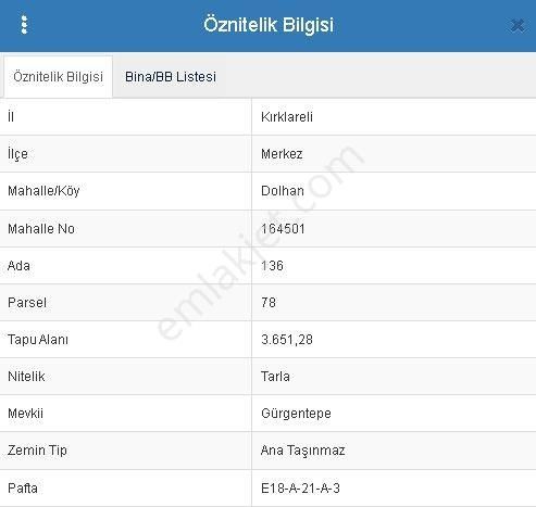 Kırklareli Merkede Satılık Kupon Tarla - Görsel 4