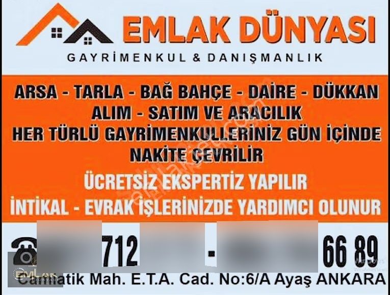 Ayaş Merkez Ferahfaki Mah.de 2 Adet Konut Arsası - Görsel 16