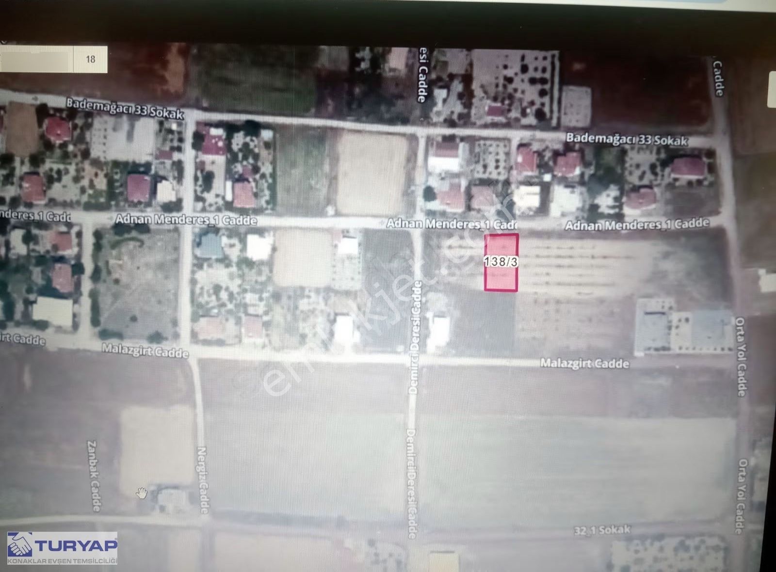 Döşemealtı Badem Agacı Yol Cepheli İki Kata Uygun Villa Arsası