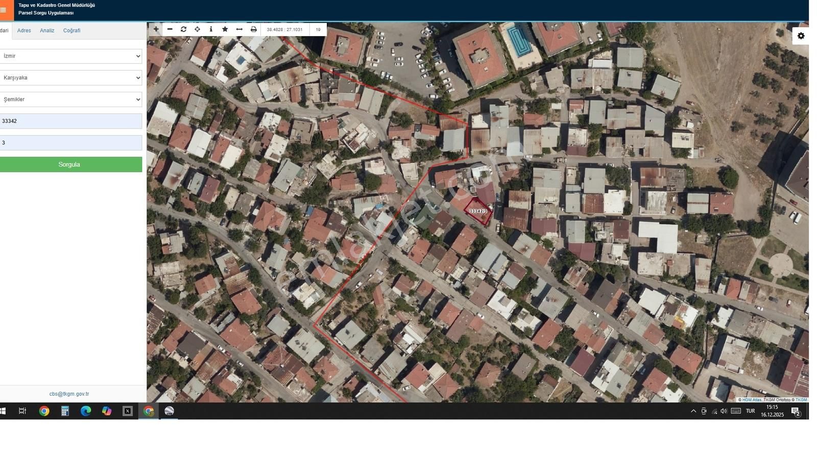 İzmir Karşıyaka Şemiklerde Satılık Konut Arsası Tek Tapu - Görsel 3