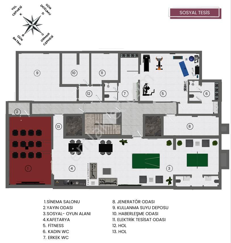 Rt Safir'den Doğanköy Panorama'da 1+1 Eşyalı Satılık Lüks Daire - Görsel 26