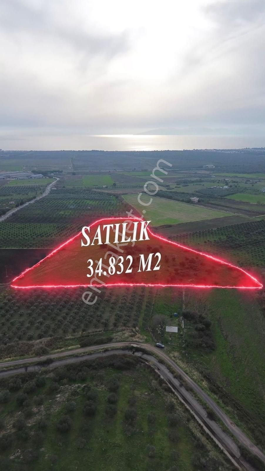 Dikili Gökçeağıl Mah. Deniz Manzaralı 34.832 M2 Satılık Tarla - Görsel 2
