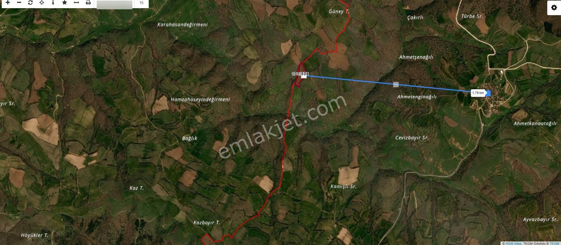 Kırklareli Topçular Köyü Yatırımlık 11.5 Dönümlük Tarla - Görsel 4