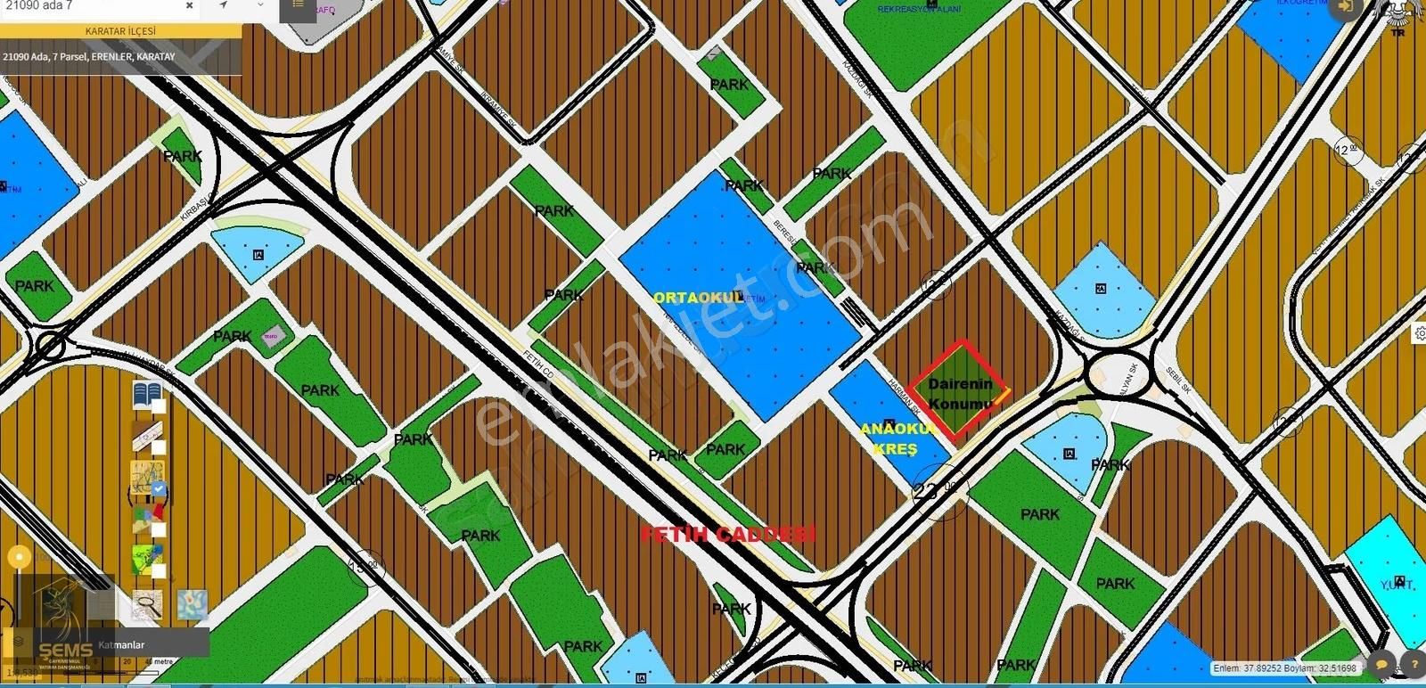 Fetih Caddesinde Arakat İskanlı Lüks 3+1 Masrafsız Boş Daire - Görsel 19