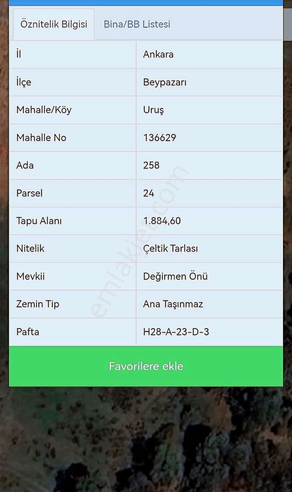 Elif Gayrimenkul Den Beypazarı Uruş'ta Tek Tapu Kupon Tarla - Görsel 8