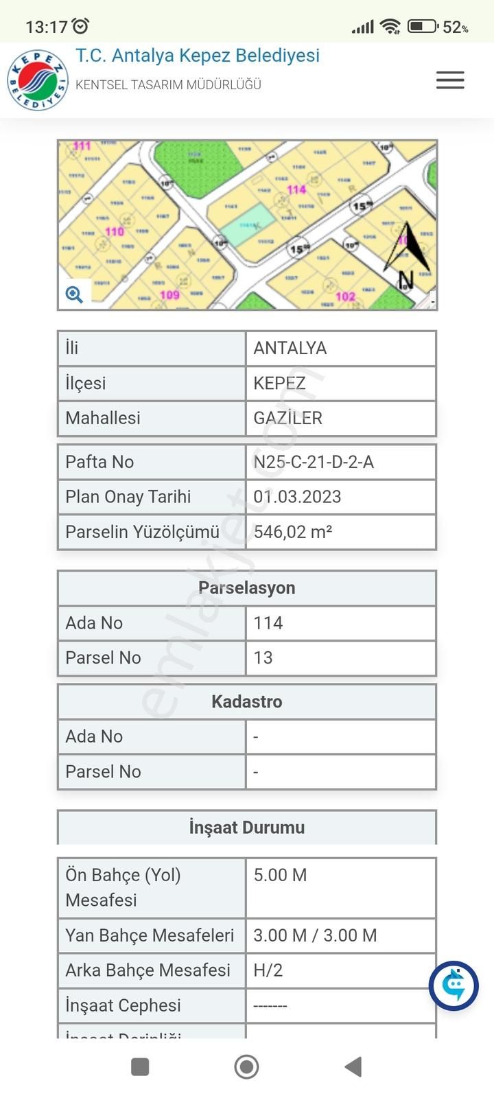 Kepez Gaziler Mah/546m2 İmarlı Satılık Villa Parseli/polat Emlak - Görsel 5