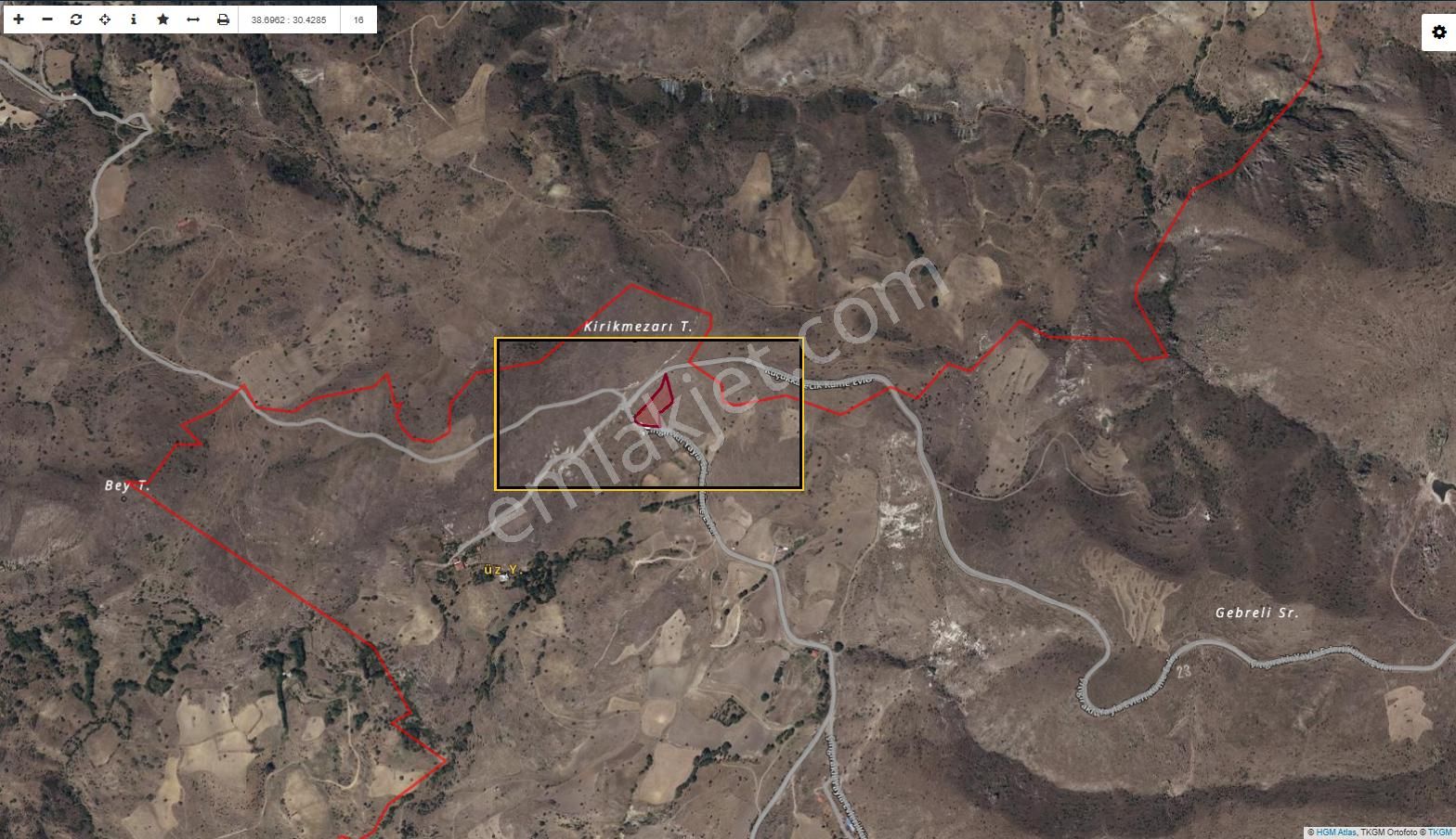 Afyon Üçok Emlaktan Büyükkalecik Te Satılık Yol Üzeri Tarla - Görsel 2