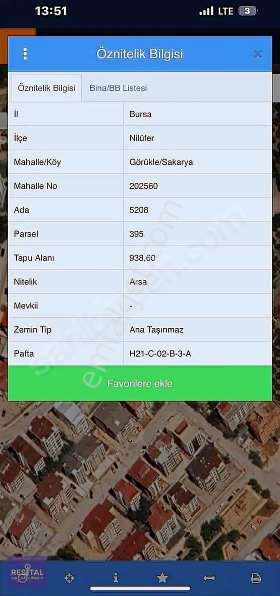 Fırsat Nilüfer Görükle Sakarya 938,6 M2 Konut İmarlı Arsa - Görsel 2