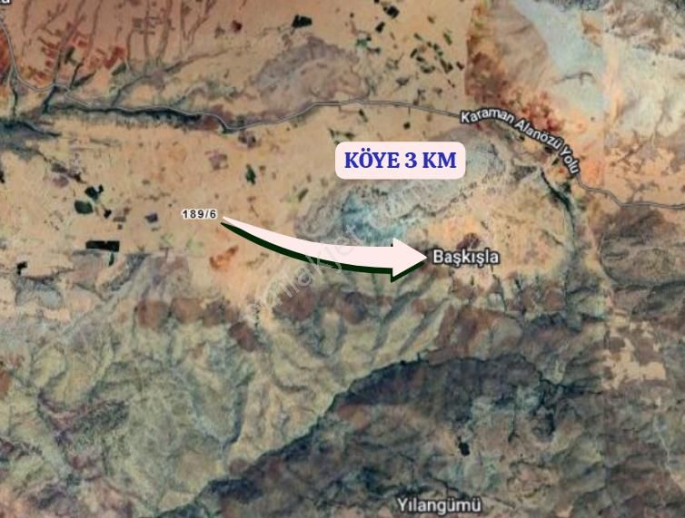 Karaman Merkez Başkışla Köyünde 1.688 M² Tarla Satılıktır - Görsel 4