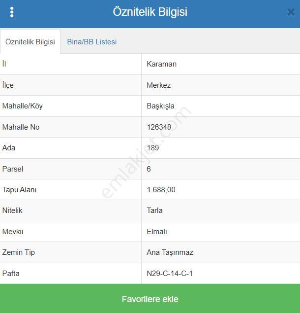Karaman Merkez Başkışla Köyünde 1.688 M² Tarla Satılıktır - Görsel 6