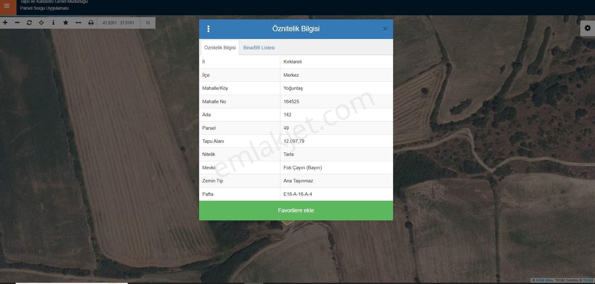 Kırklareli Merkez Yoğuntaş Köyü Yatırımlık 12 Dönüm Tarla - Görsel 2