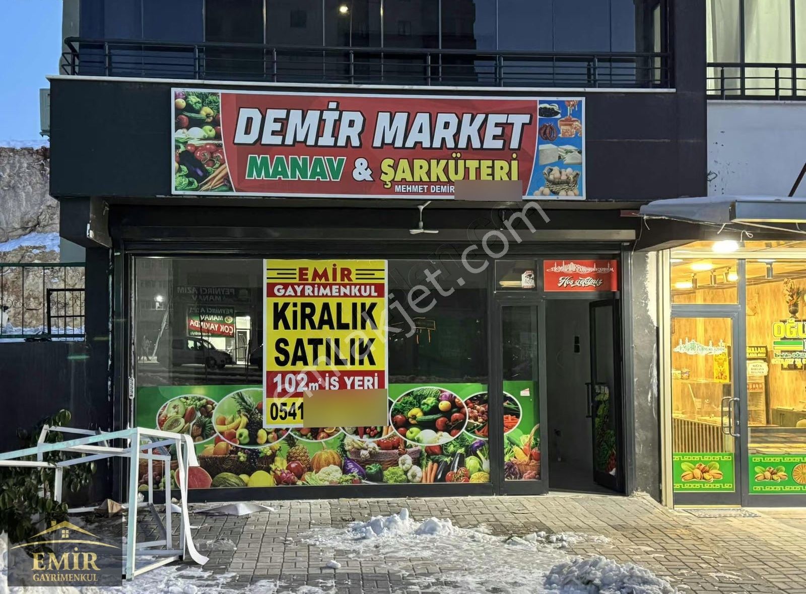 Emir Gayrimenkulden Seyrandep Ana Cadde Üzerinde 102m2 İş Yeri