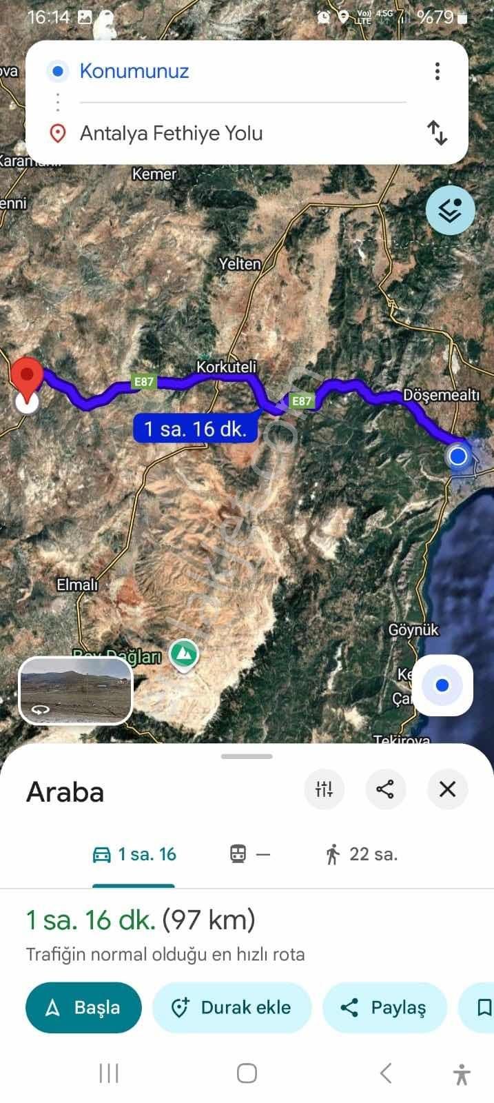 Antalya Fetiye Yolu Üzeri Ticari Konut İmarlı 0,75 Emsal Tekyer - Görsel 19
