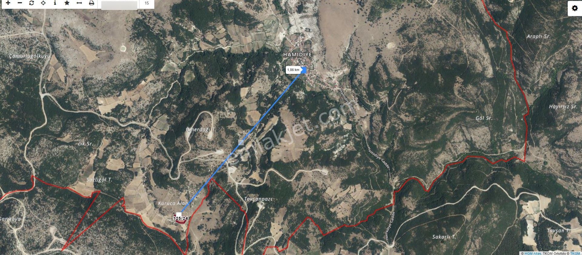 Manisa Kırkağaç Hamidiye Mahallesinde Yatırımlık 6 Dönüm Tarla - Görsel 4