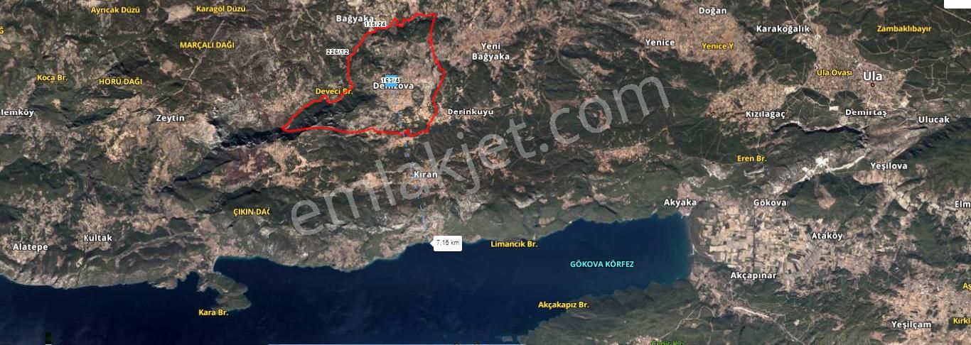 Menteşe Denizova'da 1.5 Dönüm Gelişime Açık Bölgede Satılık Arsa - Görsel 16
