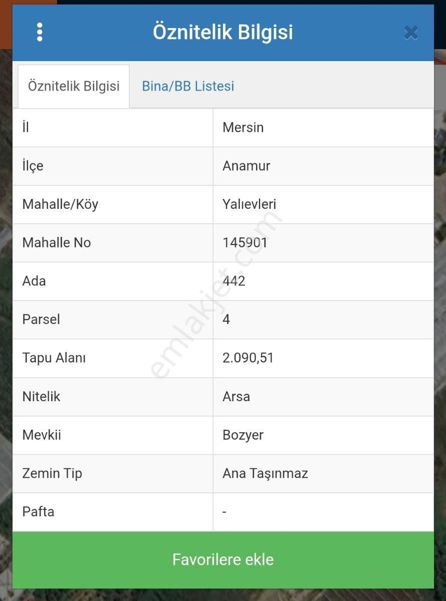 Mersin Anamur Yalıevlerinde 3 Kat İmarlı Satılık Arsa - Görsel 2