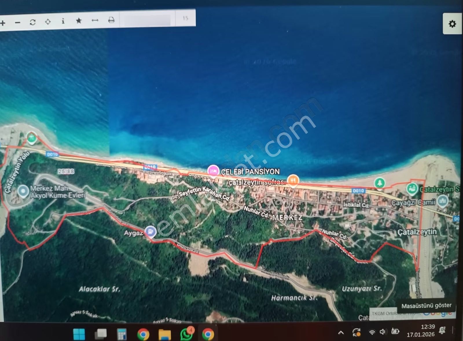 Kastamonu Çatalzeytin Merkezde Deniz Manzaralı Satılık Arsa - Görsel 4