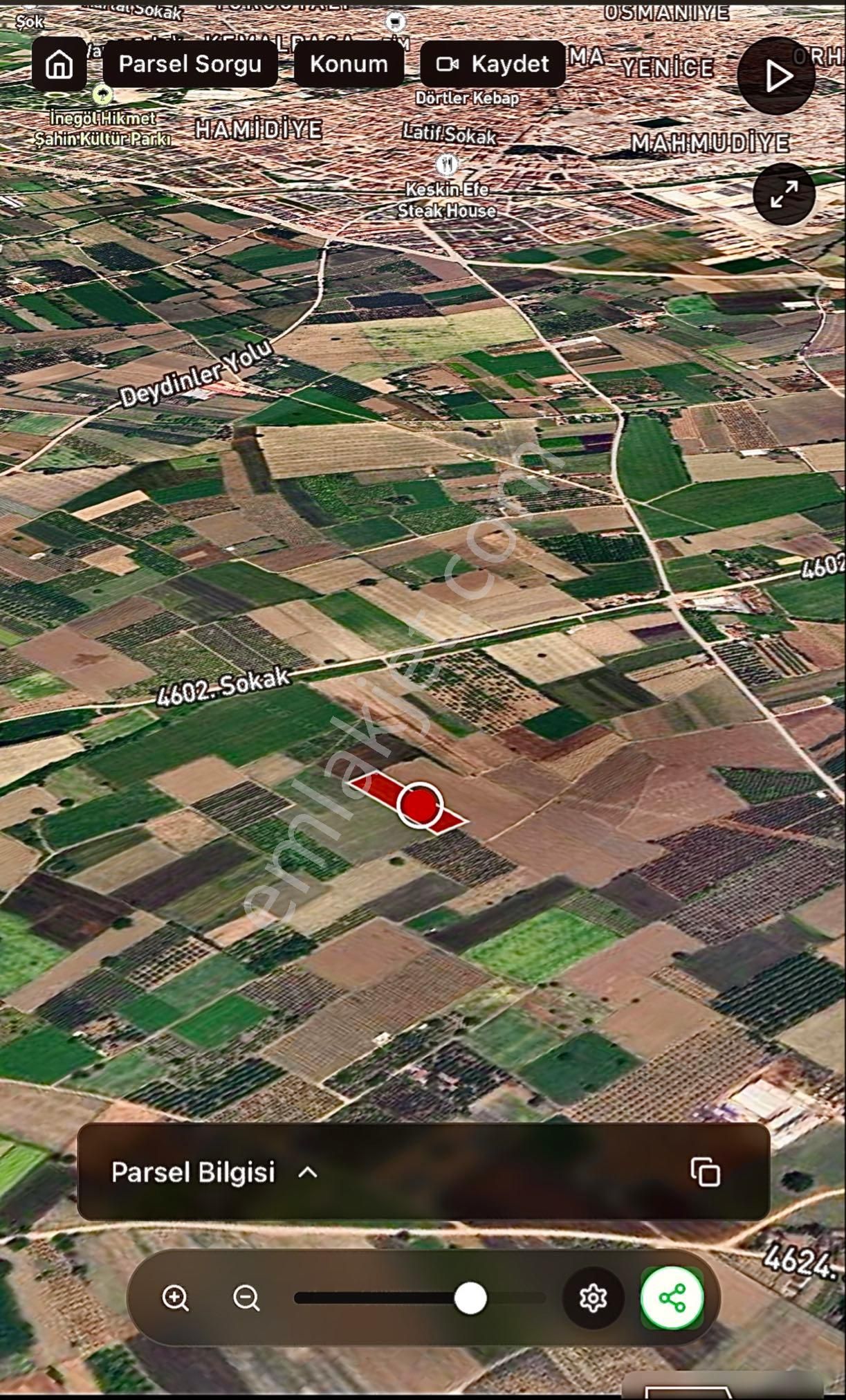 Tektapu (acil) Orta Köy Yoluna Merkeze Yakın Sanayiye Yakın 5745 M2