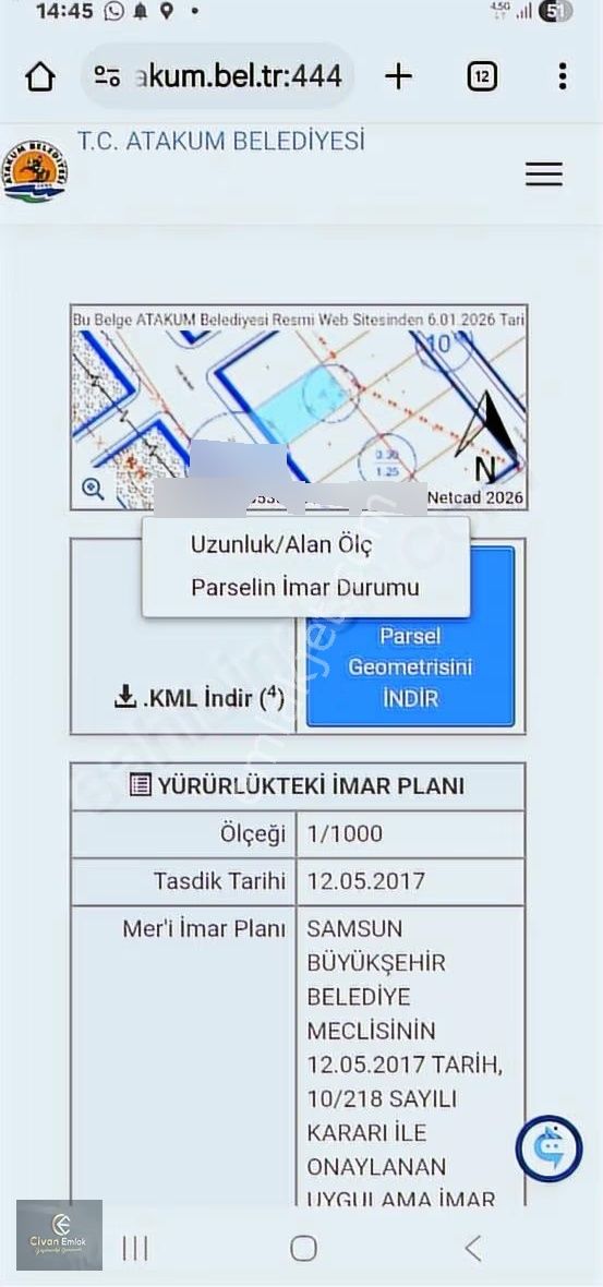 Civandan, Çatalçamda Daire Takaslı 340 M2 Arsa - Görsel 2
