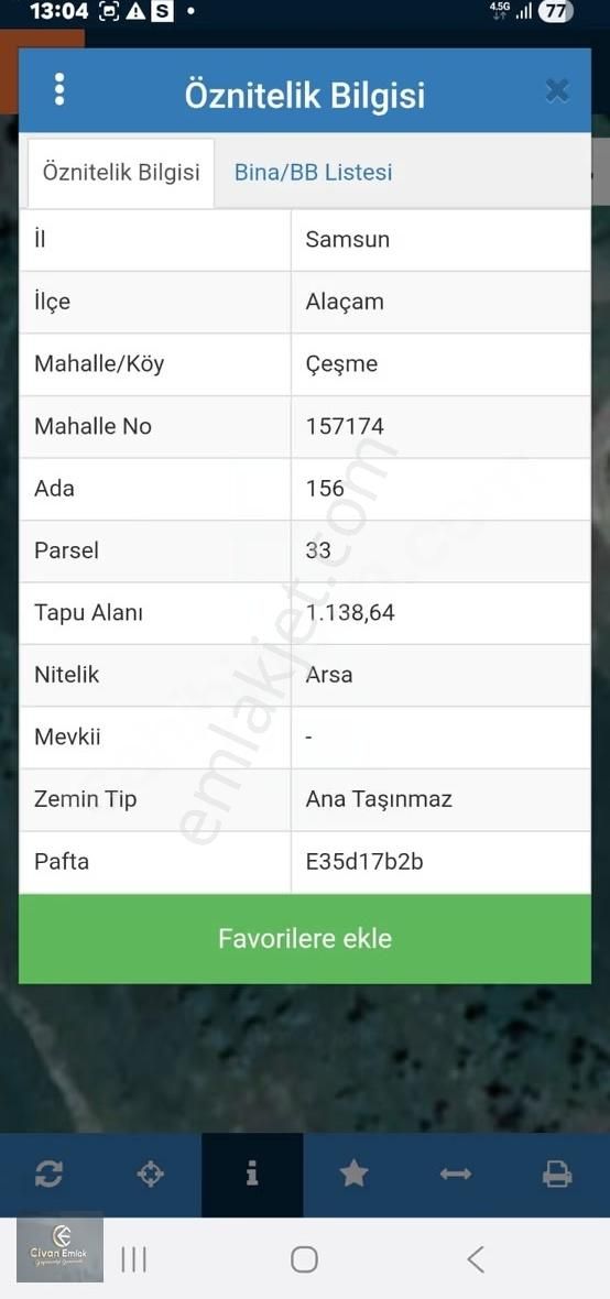 Civan Dan Alaçam Çeşme Mh.de Acil Satılık Arsa - Görsel 3