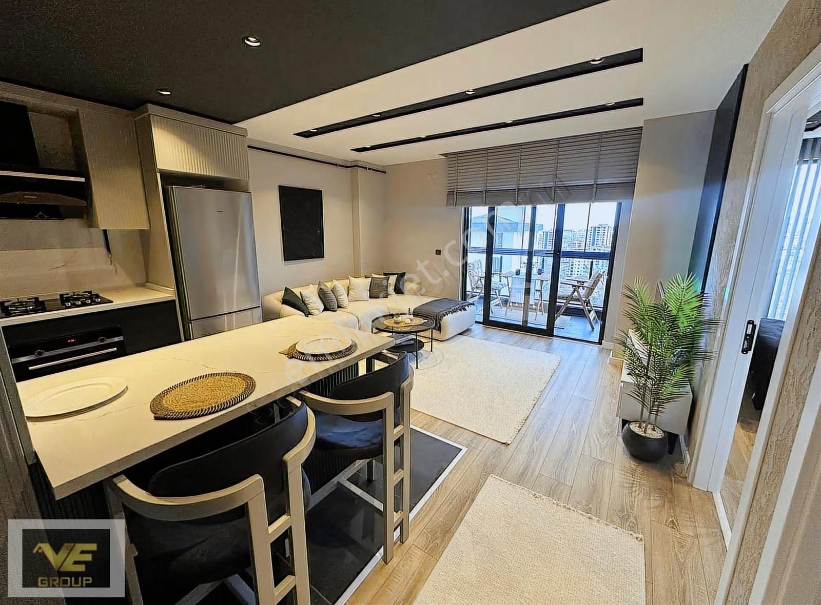 Alanlıda Lüksün Zirvesi Eşyalı Deniz Manzaralı 1+1