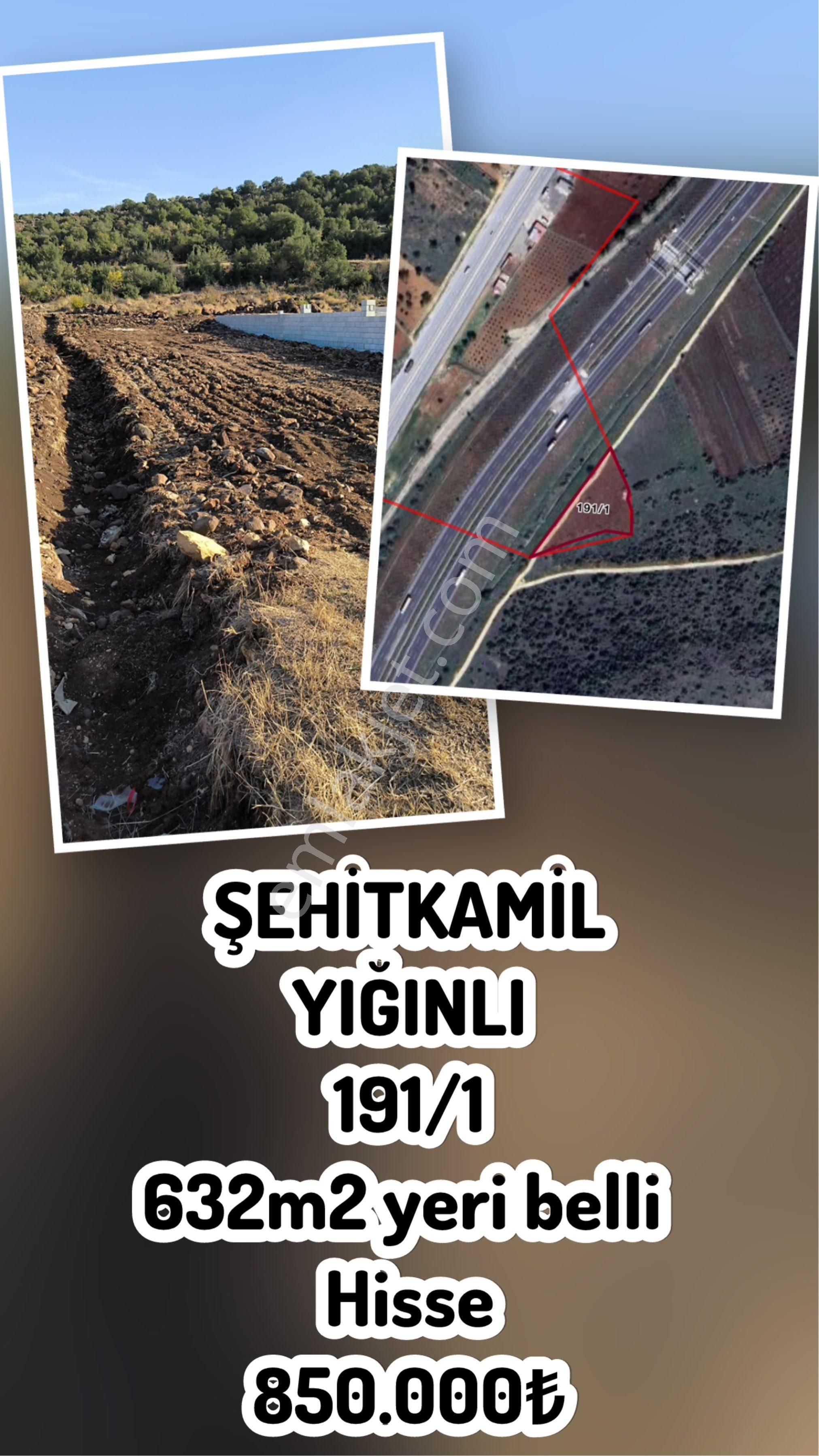 Şehitkamilyığınlı191/1 Parsel632 M²hisse850.000₺pazarlıklı