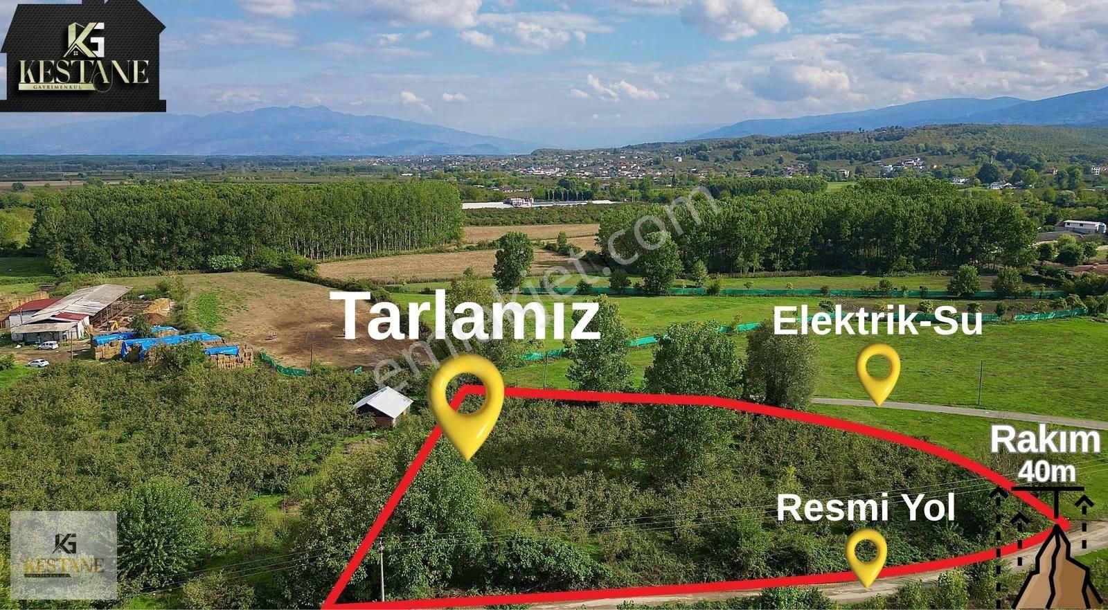 Resmi Yola 93 Metre Cepheli Elektrik Ve Suyu Mevcut Fırsat Tarla - Görsel 2