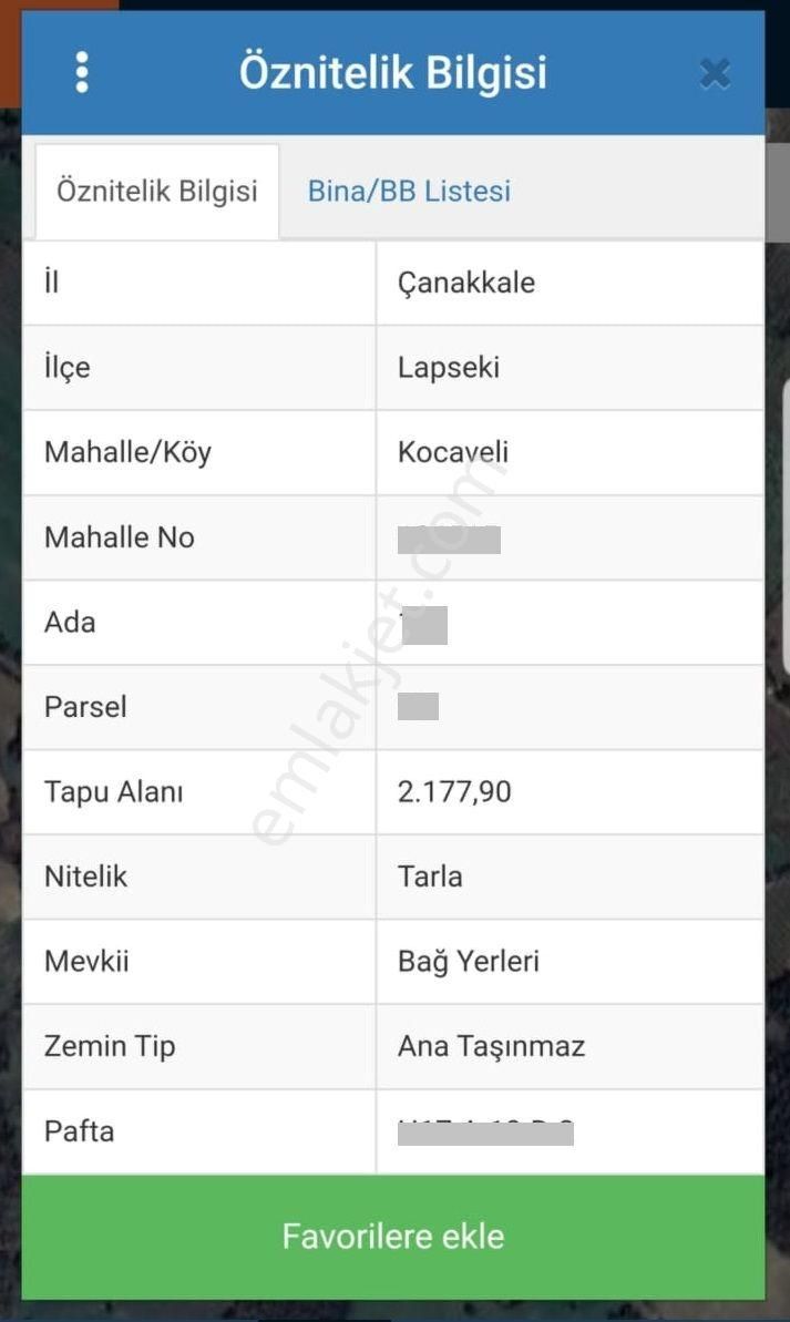 Çanakkale Lapsekide Satılık Deniz Manzaralı Süper 2.178m2 Tarla - Görsel 4