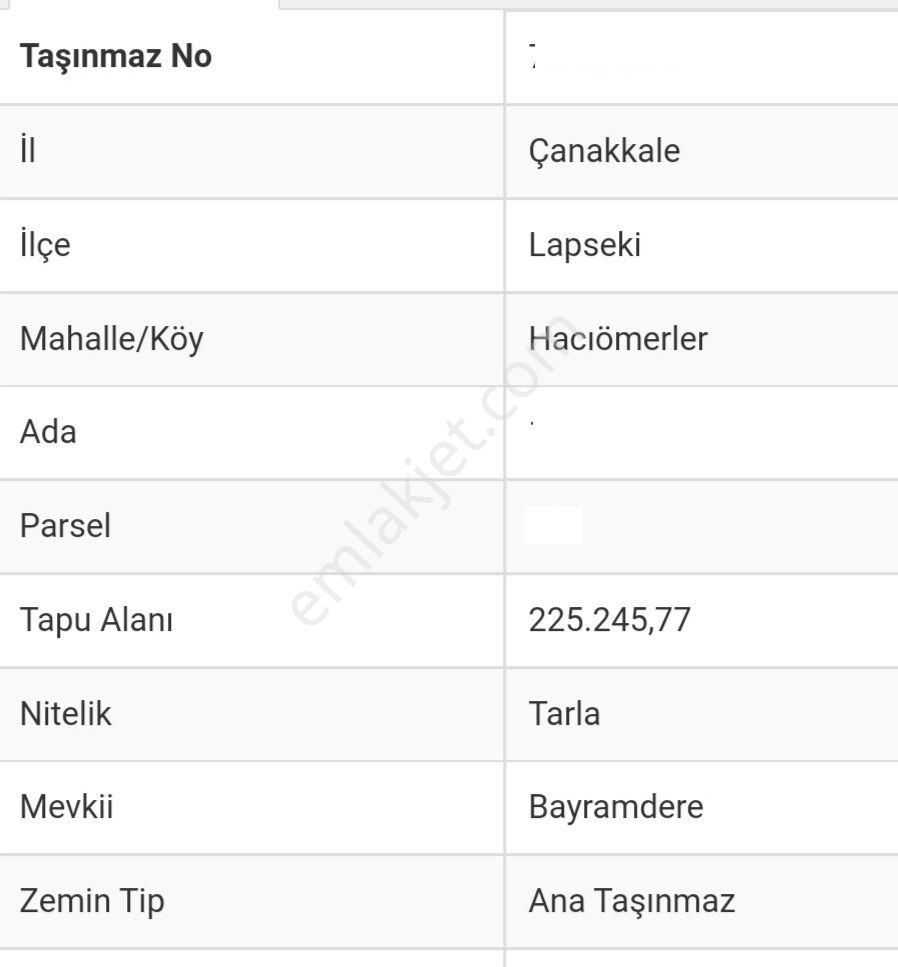 Çanakkale Lapsekide Satılık Deniz Kenarı Süper 225.245.77 M2 Tarla - Görsel 4