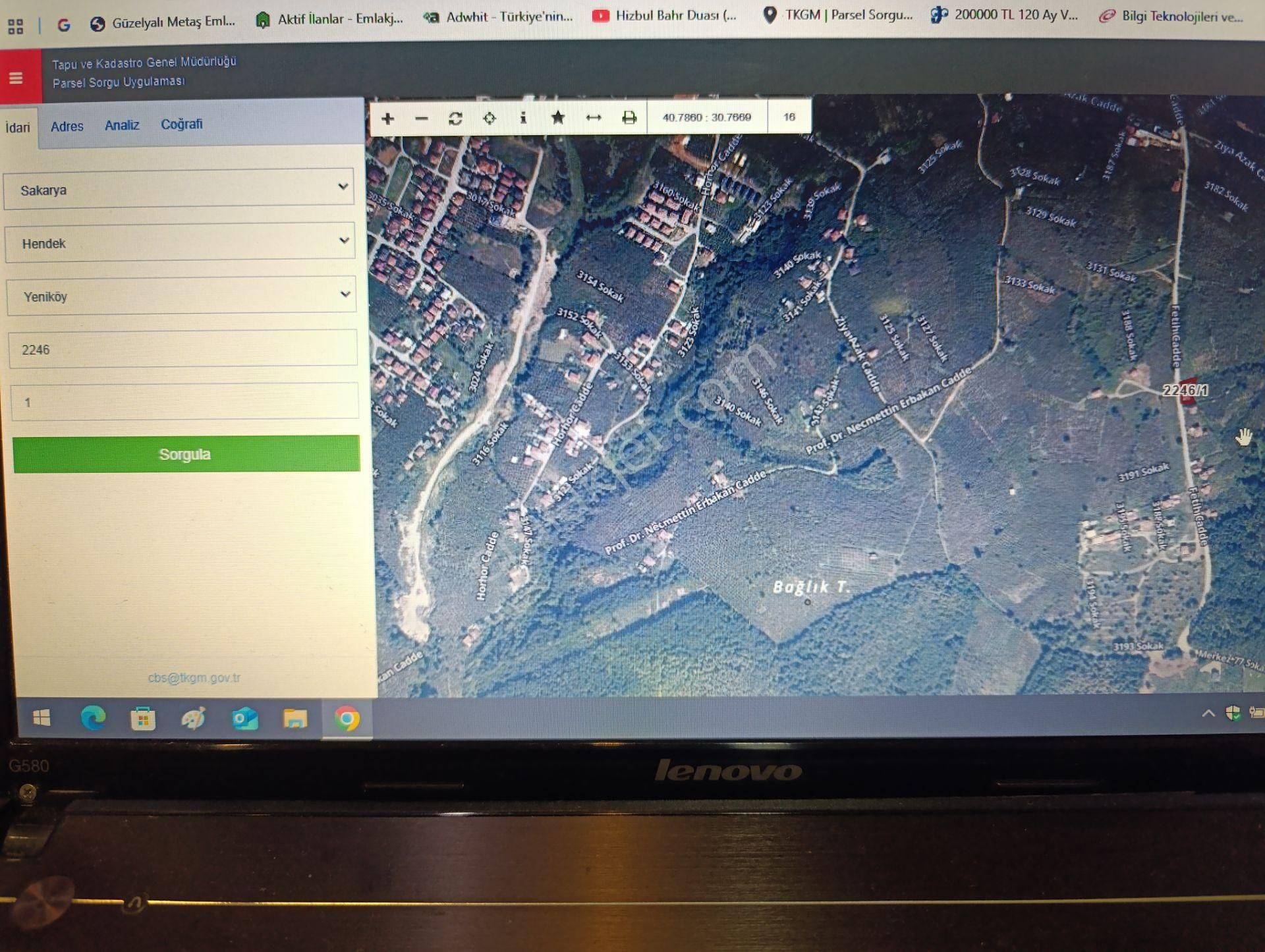 Sakarya Hendek Yeniköyde Satılık İmara Sınır 715m2 Tarla - Görsel 2
